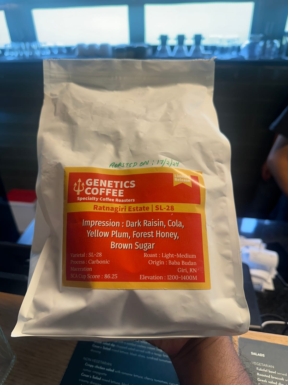 Ratnagiri SL 28 (Carbonic Maceration) by Genetics Coffee (Koffie Genetics)