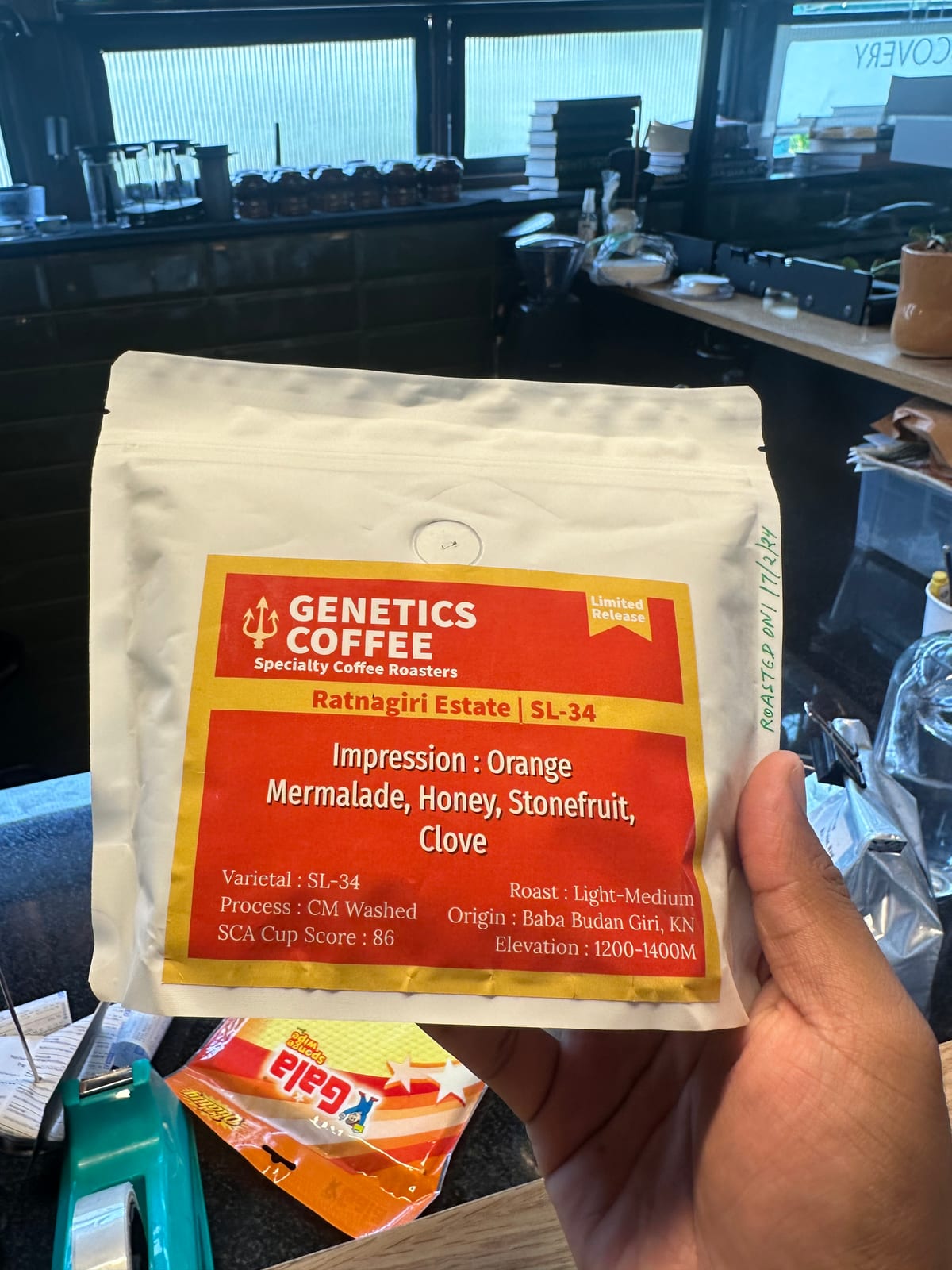 Ratnagiri SL 34 (CM Washed) by Genetics Coffee (Koffie Genetics)