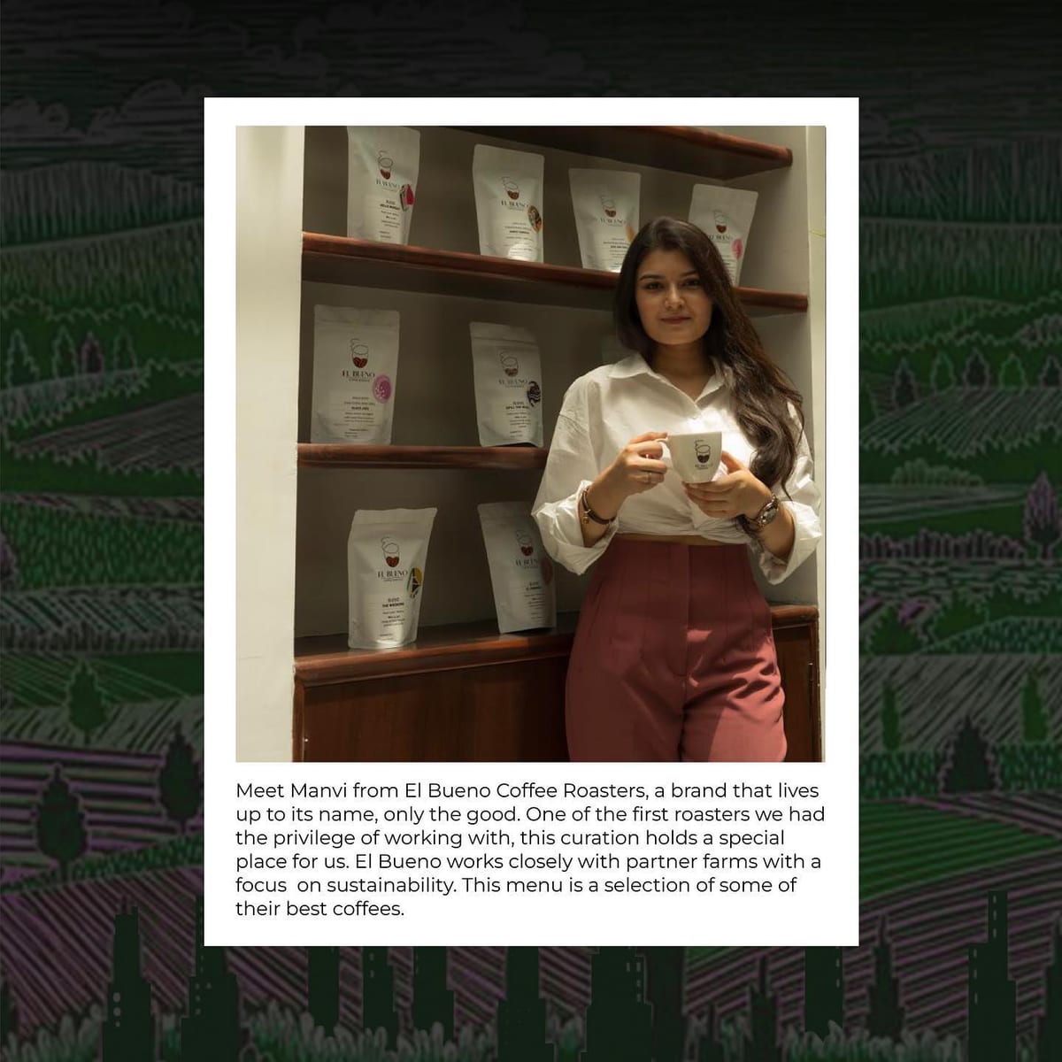 Menu photo from El Bueno Coffee Roasters