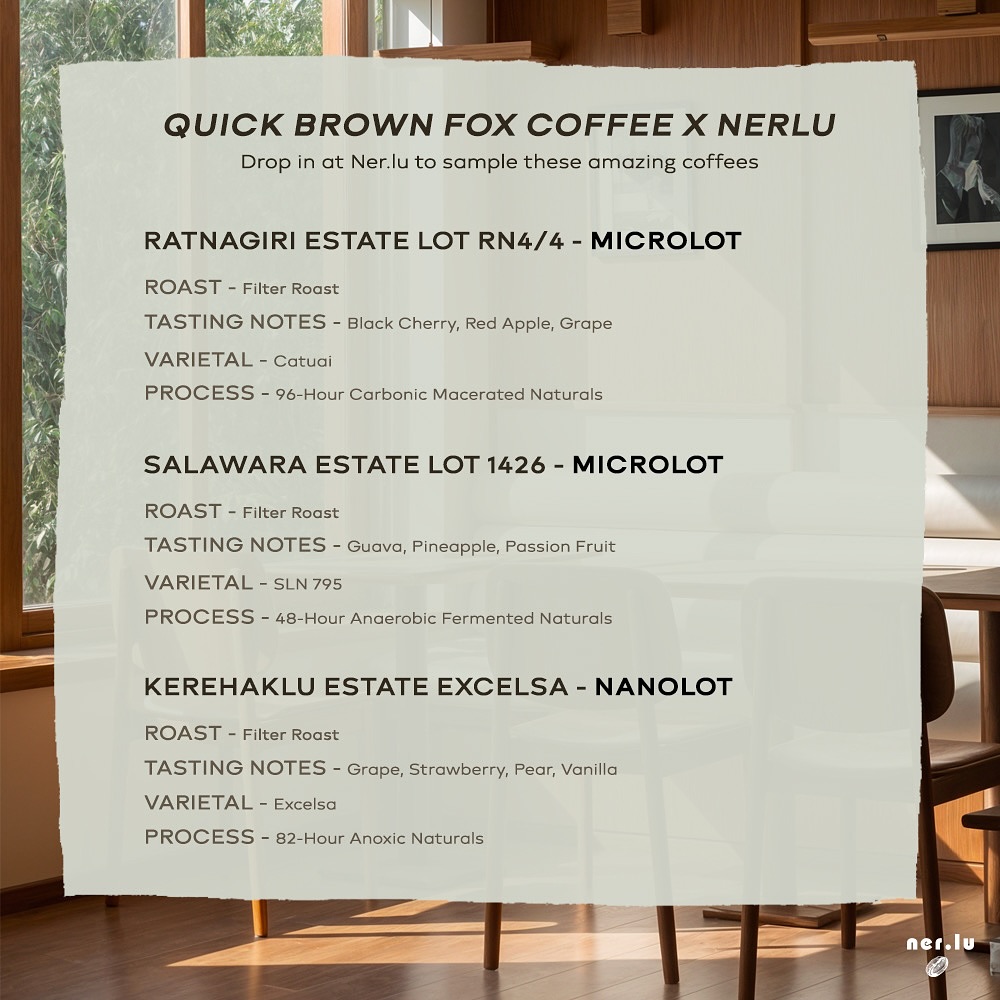 Menu photo from Quick Brown Fox Coffee (unlisted in Phase 1)