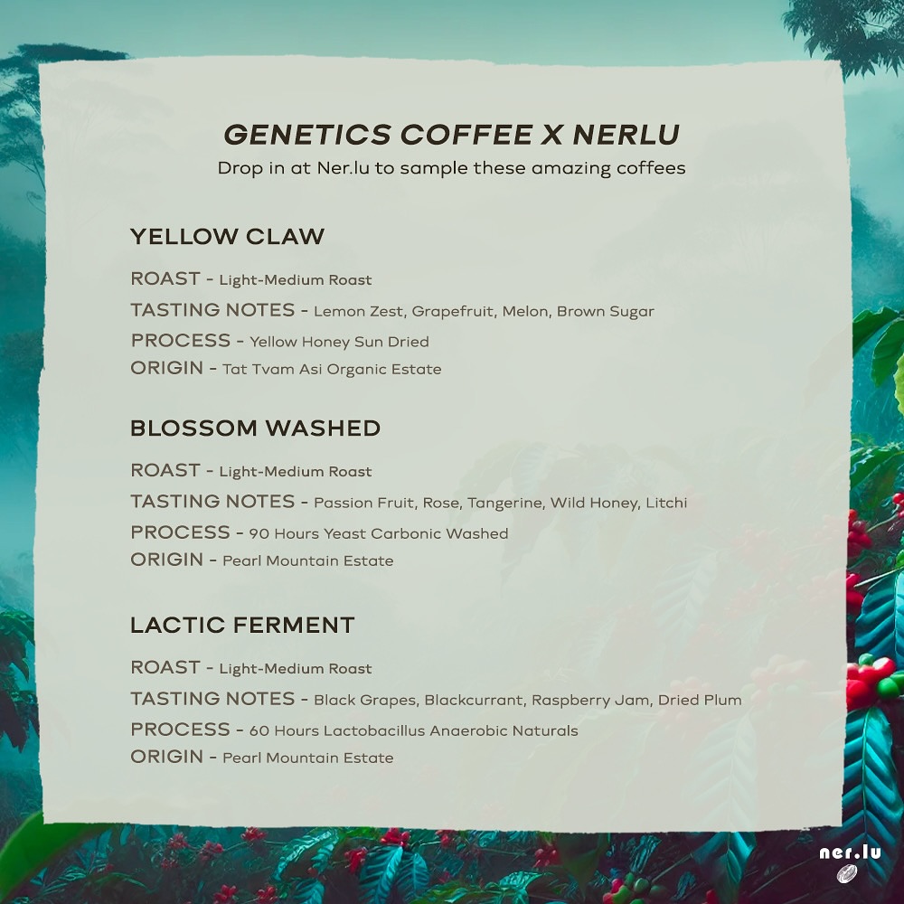 Menu photo from Genetics Coffee Roasters (Koffie Genetics)
