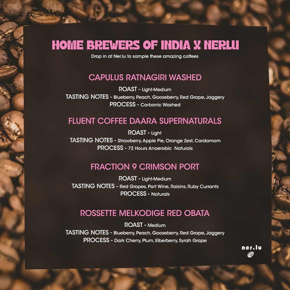 Menu photo from Home Brewers of India × Nerlu (Event Special)