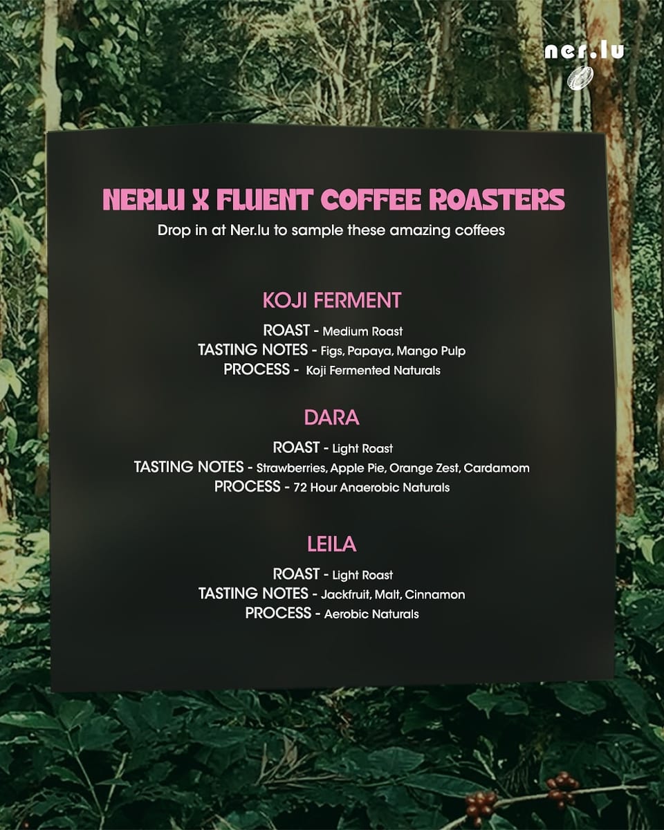 Menu photo from Fluent Coffee Roasters