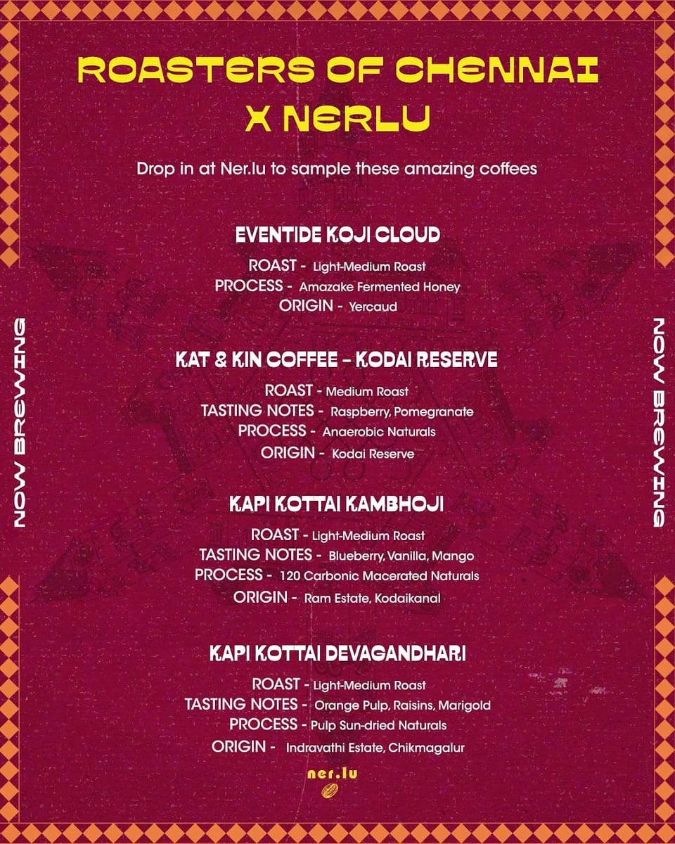 Menu photo from Roasters of Chennai (8-Roaster Special)